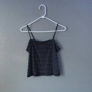 black and white striped tank from rue 21🤍🖤